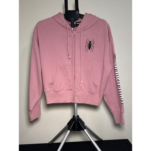 Marvel Jackets & Blazers - Women’s Marvel Spider-Man Crop Top Full Zip Hoodie, Size XL